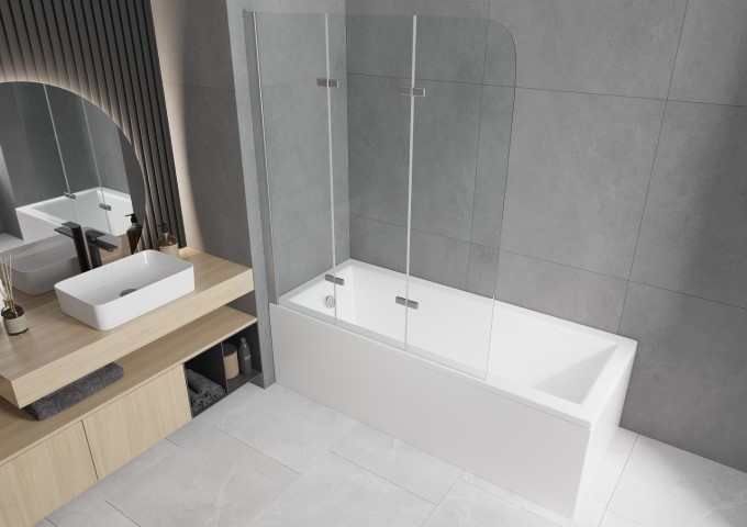 Badkar 170x80 med skärm