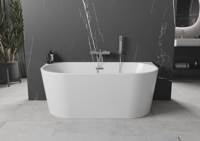 Fristående badkar väggmonterade 170x80 cm