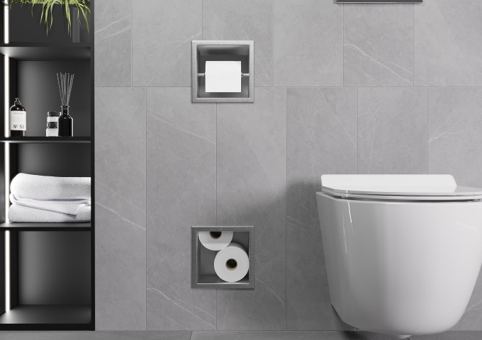 infälld toalettpappershållare