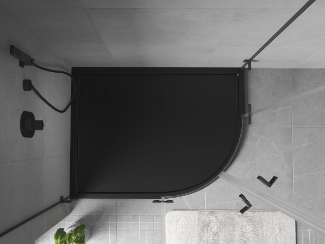 Asymmetrisk halvcirkeldusch från Mexen