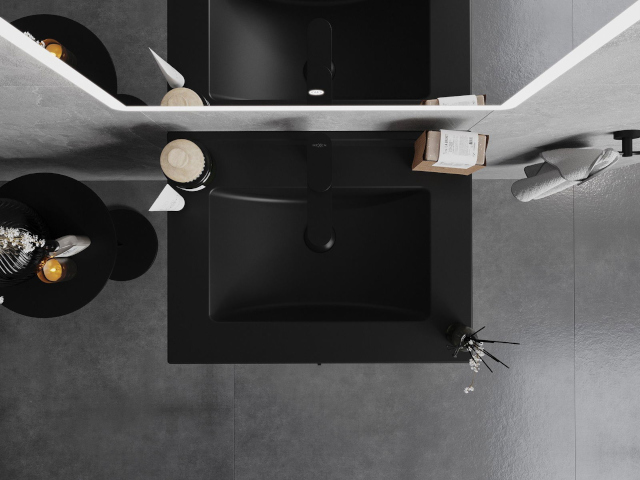 Przykład szafki z umywalką w aranżacji łazienki