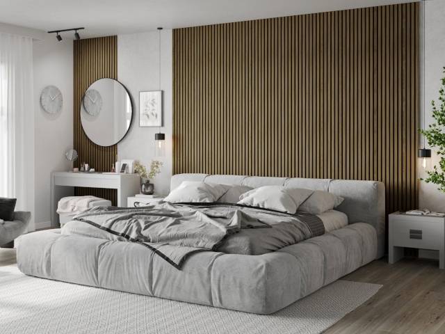 väggbeklädnad ek i sovrum