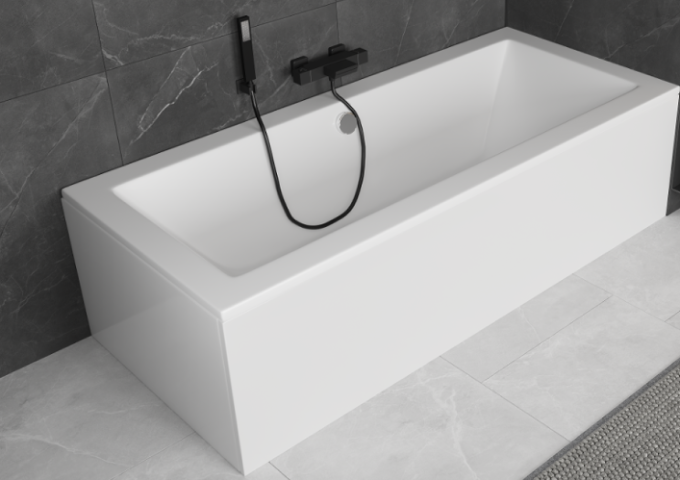 Rektangulära badkar 130cm