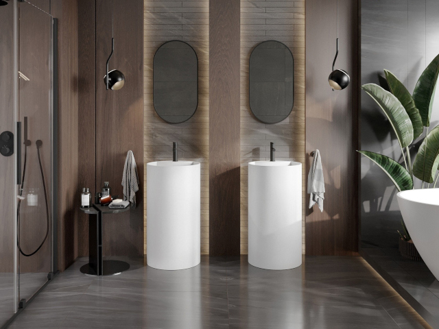 Mexen marmorkakel i badrumsdesign