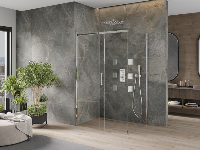 Brun Gres Mexen i badrumsinredning