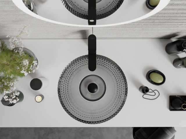 Vit bänkskiva för badrumsskåp