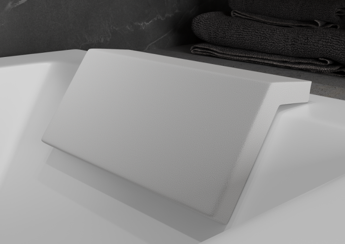 Nackkudde i badrummet