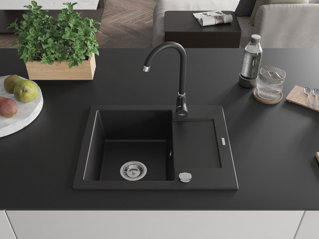 Vinkelventil i diskbänken