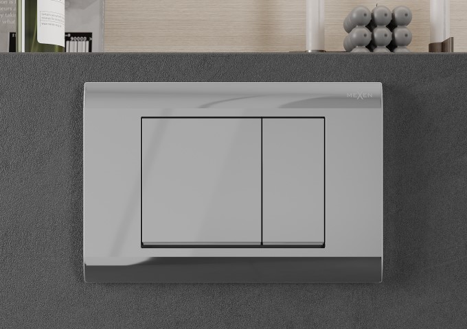 Spolkningsknappar blank krom