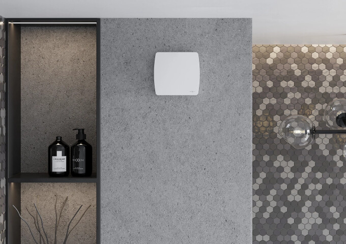 Vit badrumsfläkt Mexen