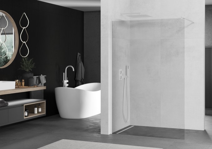 Dolda duschanläggningar vita