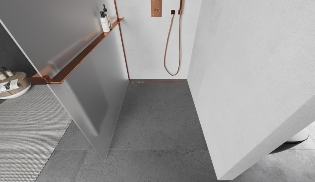 Exklusivt roséguld i badrummet