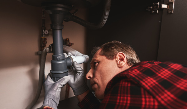 Hur tätar man avloppsvattenlåset under diskhon?