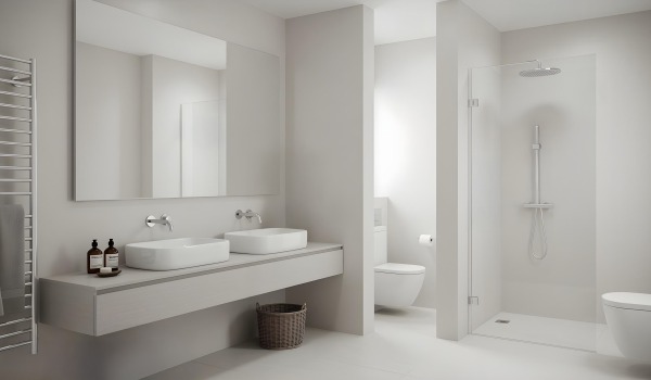 Minimalistiskt badrum — hur inreder man en enkel, elegant och funktionell interiör? 